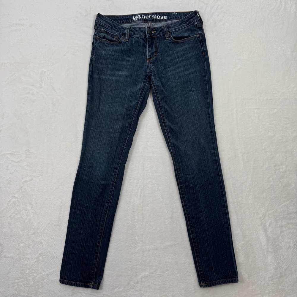 Bullhead Jeans Womens 5 Hermosa Super Skinny Low Rise Dark‎ Wash Stretch Denim